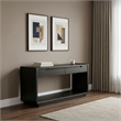 Coaster Leandro Rectangular Wood Sofa Console Table in Burnished Black