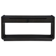Coaster Leandro Rectangular Wood Sofa Console Table in Burnished Black