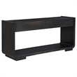 Coaster Leandro Rectangular Wood Sofa Console Table in Burnished Black