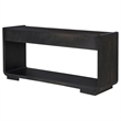 Coaster Leandro Rectangular Wood Sofa Console Table in Burnished Black