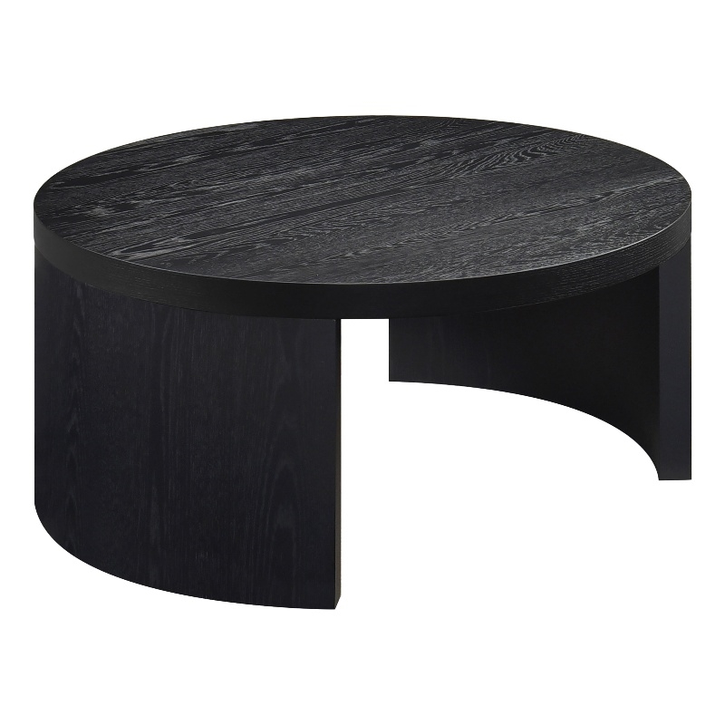 Coaster Sweeney Round Wood Occasional Cocktail Coffee Table in Black