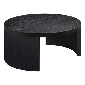Coaster Sweeney Round Wood Occasional Cocktail Coffee Table in Black