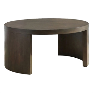 Coaster Sweeney Round Wood Occasional Cocktail Coffee Table in Dark Walnut