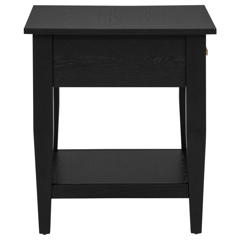 Coaster Lindenton Rectangular Wood Occasional Side End Table in Black