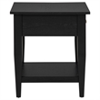 Coaster Lindenton Rectangular Wood Occasional Side End Table in Black