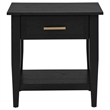 Coaster Lindenton Rectangular Wood Occasional Side End Table in Black