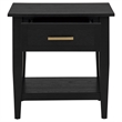 Coaster Lindenton Rectangular Wood Occasional Side End Table in Black