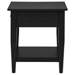 Coaster Lindenton Rectangular Wood Occasional Side End Table in Black