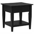 Coaster Lindenton Rectangular Wood Occasional Side End Table in Black