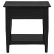 Coaster Lindenton Rectangular Wood Occasional Side End Table in Black
