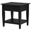 Coaster Lindenton Rectangular Wood Occasional Side End Table in Black