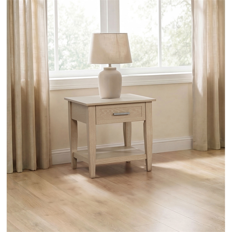 Coaster Lindenton Rectangular Wood Occasional Side End Table in Blonde