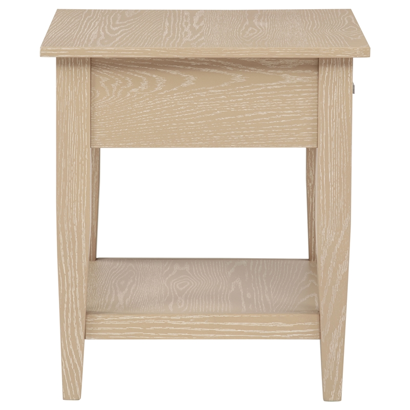Coaster Lindenton Rectangular Wood Occasional Side End Table in Blonde