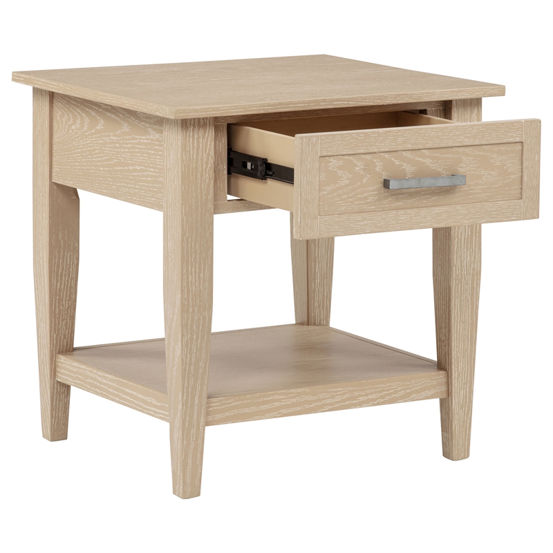 Coaster Lindenton Rectangular Wood Occasional Side End Table in Blonde