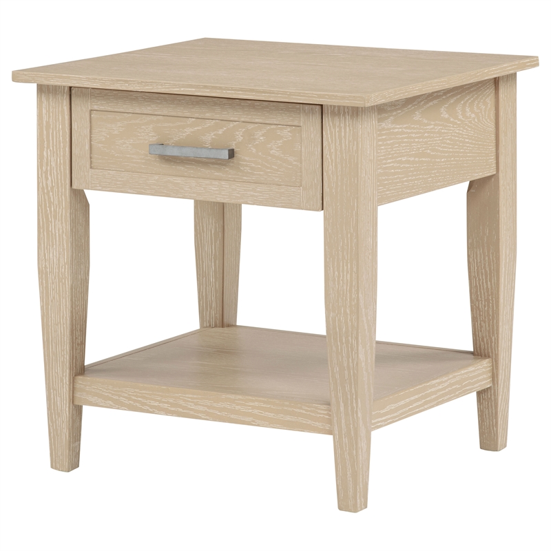 Coaster Lindenton Rectangular Wood Occasional Side End Table in Blonde