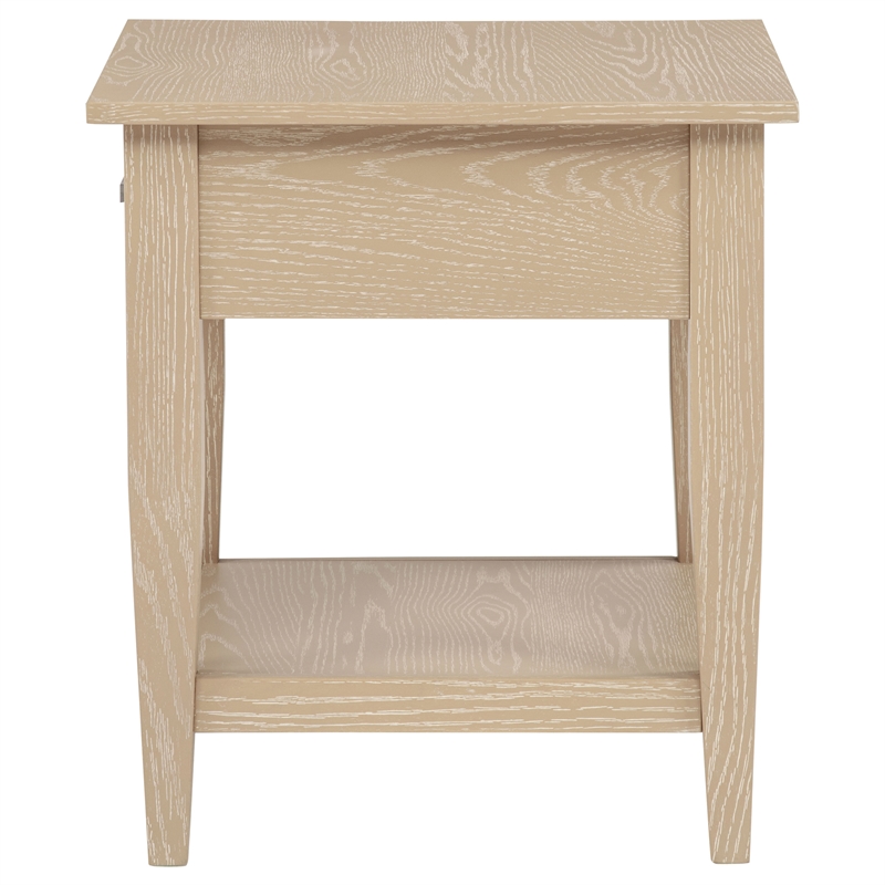 Coaster Lindenton Rectangular Wood Occasional Side End Table in Blonde