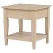 Coaster Lindenton Rectangular Wood Occasional Side End Table in Blonde