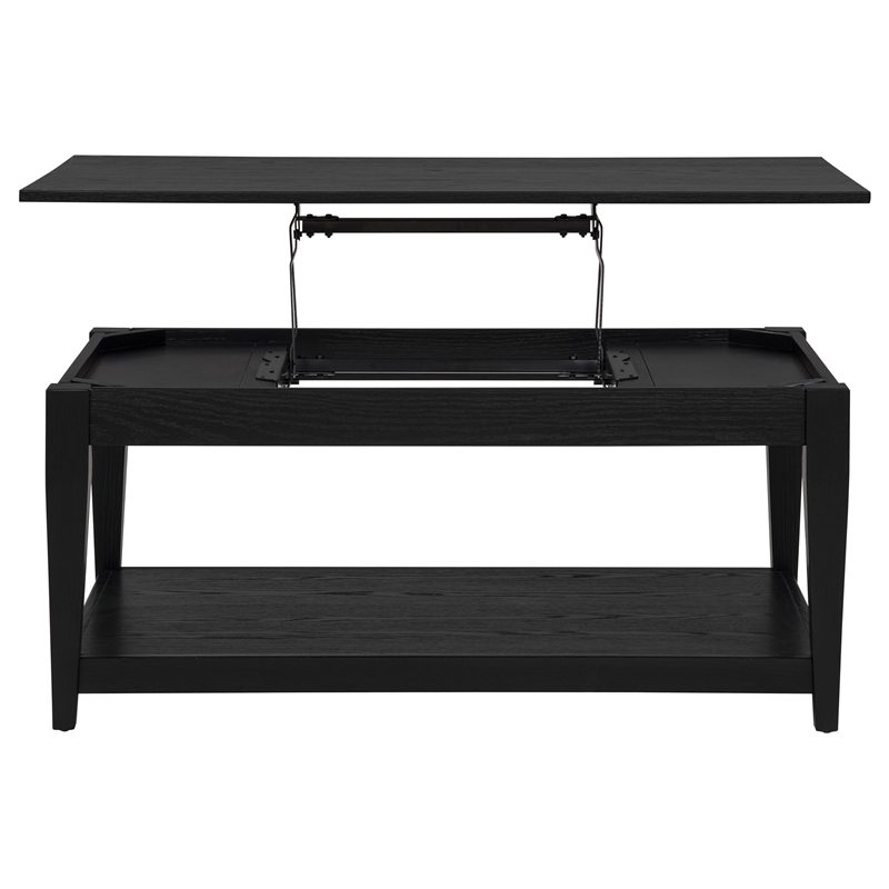 Coaster Lindenton Rectangular Wood Occasional Cocktail Coffee Table in Black