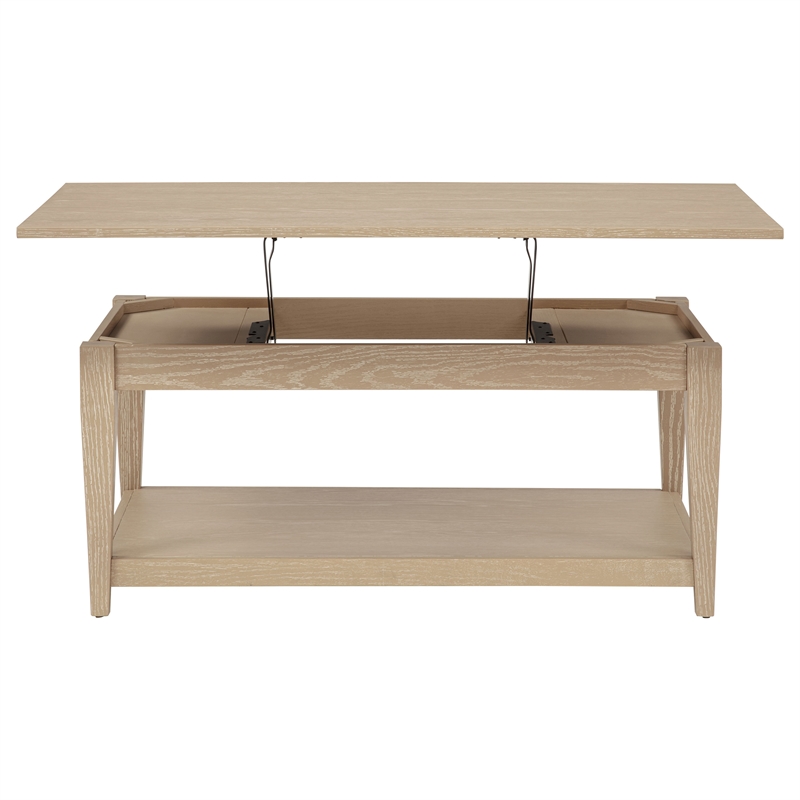 Coaster Lindenton Rectangular Wood Occasional Cocktail Coffee Table in Blonde