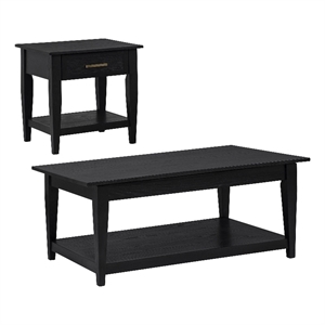 Coaster Lindenton 2-Piece Wood Lift-Top Coffee Table Set in Black