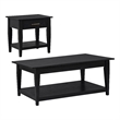 Coaster Lindenton 2-Piece Wood Lift-Top Coffee Table Set in Black