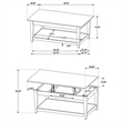 Coaster Lindenton 2-Piece Wood Lift-Top Coffee Table Set in Blonde