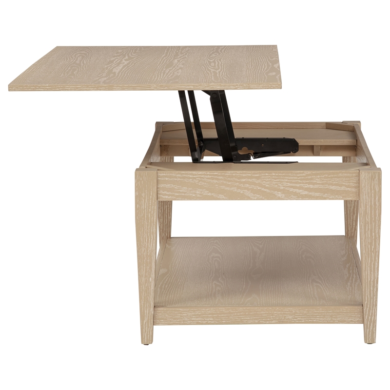 Coaster Lindenton 2-Piece Wood Lift-Top Coffee Table Set in Blonde