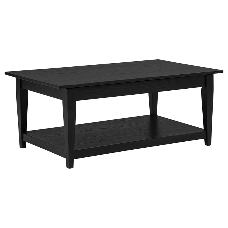Coaster Lindenton 3-Piece Wood Lift-Top Coffee Table Set in Black