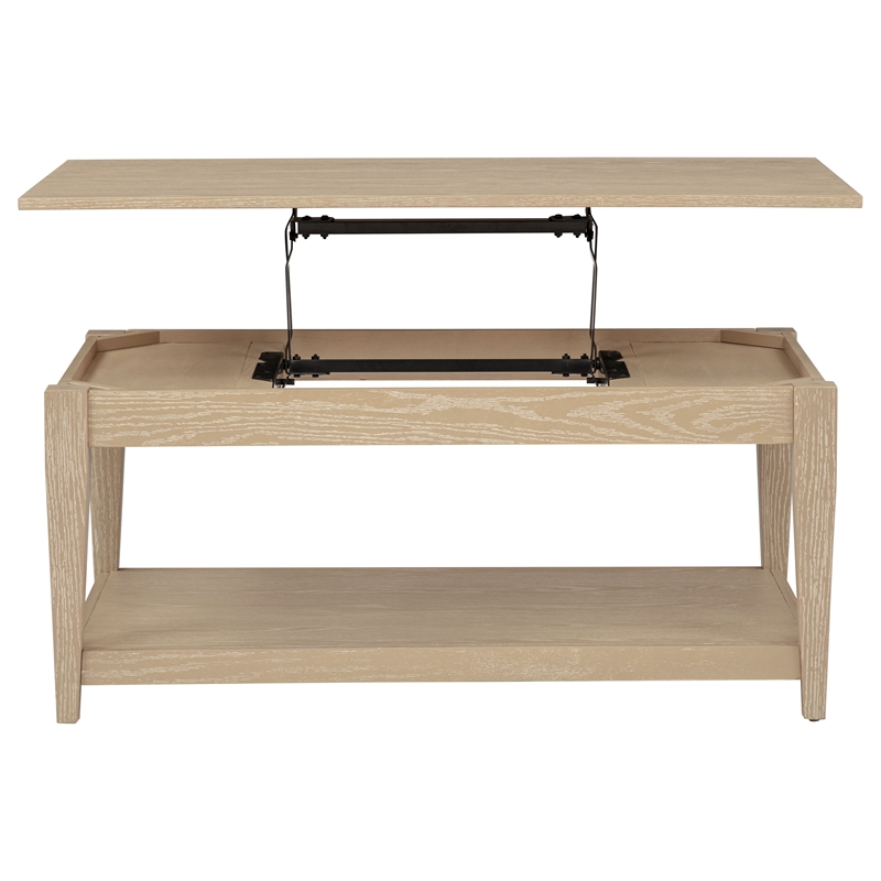 Coaster Lindenton 3-Piece Wood Lift-Top Coffee Table Set in Blonde