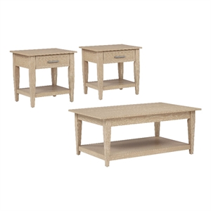 Coaster Lindenton 3-Piece Wood Lift-Top Coffee Table Set in Blonde