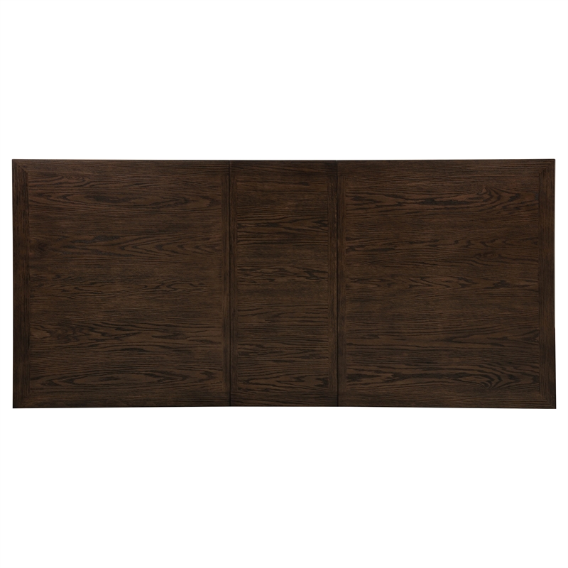 Coaster Ridgewell Rectangular Trestle Traditional Wood Dining Table in Dark Oak
