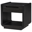 Coaster Leandro Rectangular Wood Occasional Side End Table in Burnished Black