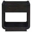 Coaster Leandro Rectangular Wood Occasional Side End Table in Burnished Black