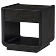 Coaster Leandro Rectangular Wood Occasional Side End Table in Burnished Black