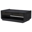 Coaster Leandro Rectangular Wood Cocktail Coffee Table in Burnished Black
