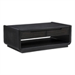 Coaster Leandro Rectangular Wood Cocktail Coffee Table in Burnished Black