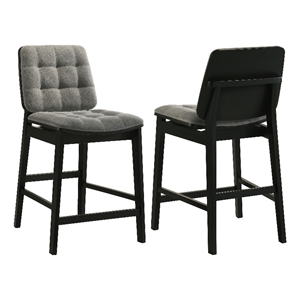 Coaster Redbridge 24.75&quot Wood Counter Chair in Gray/Black