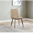 Coaster Ortega 19.75'' Faux Leather Dining Side Chair in Tan/Black