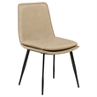 Coaster Ortega 19.75'' Faux Leather Dining Side Chair in Tan/Black