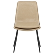 Coaster Ortega 19.75'' Faux Leather Dining Side Chair in Tan/Black