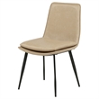Coaster Ortega 19.75'' Faux Leather Dining Side Chair in Tan/Black