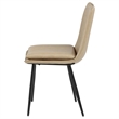 Coaster Ortega 19.75'' Faux Leather Dining Side Chair in Tan/Black