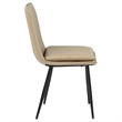 Coaster Ortega 19.75'' Faux Leather Dining Side Chair in Tan/Black