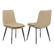 Coaster Ortega 19.75'' Faux Leather Dining Side Chair in Tan/Black