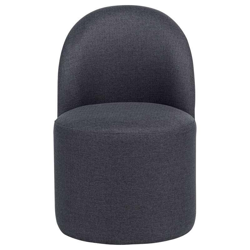 Coaster Aubrey 19.75'' Fabric Barrel Dining Side Chair in Charcoal