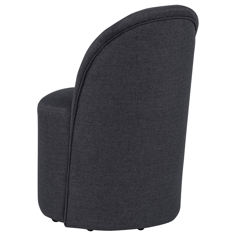 Coaster Aubrey 19.75'' Fabric Barrel Dining Side Chair in Charcoal