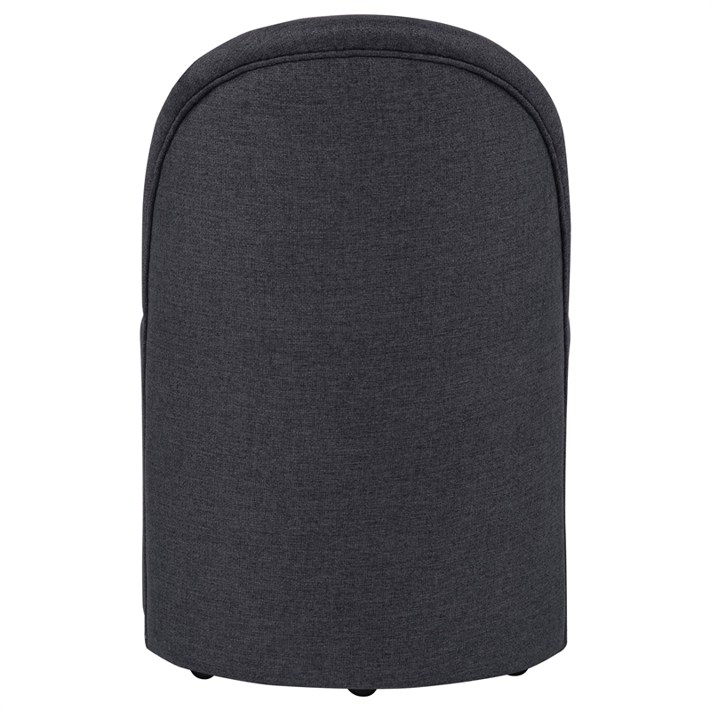 Coaster Aubrey 19.75'' Fabric Barrel Dining Side Chair in Charcoal