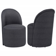 Coaster Aubrey 19.75'' Fabric Barrel Dining Side Chair in Charcoal