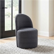 Coaster Aubrey 19.75'' Fabric Barrel Dining Side Chair in Charcoal