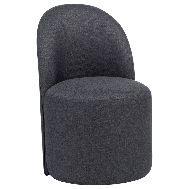 Coaster Aubrey 19.75'' Fabric Barrel Dining Side Chair in Charcoal
